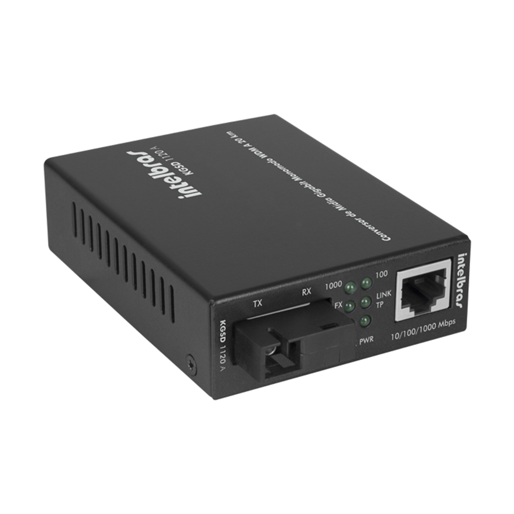 KGSD 1120A - Conversor de mídia Fast Ethernet Monomodo 20Km WDM