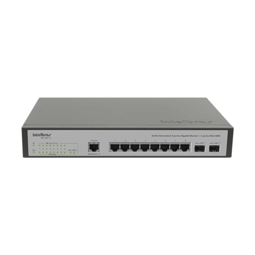 SG 1002 MR - Switch Gerenciável 8 portas Gigabit Ethernet