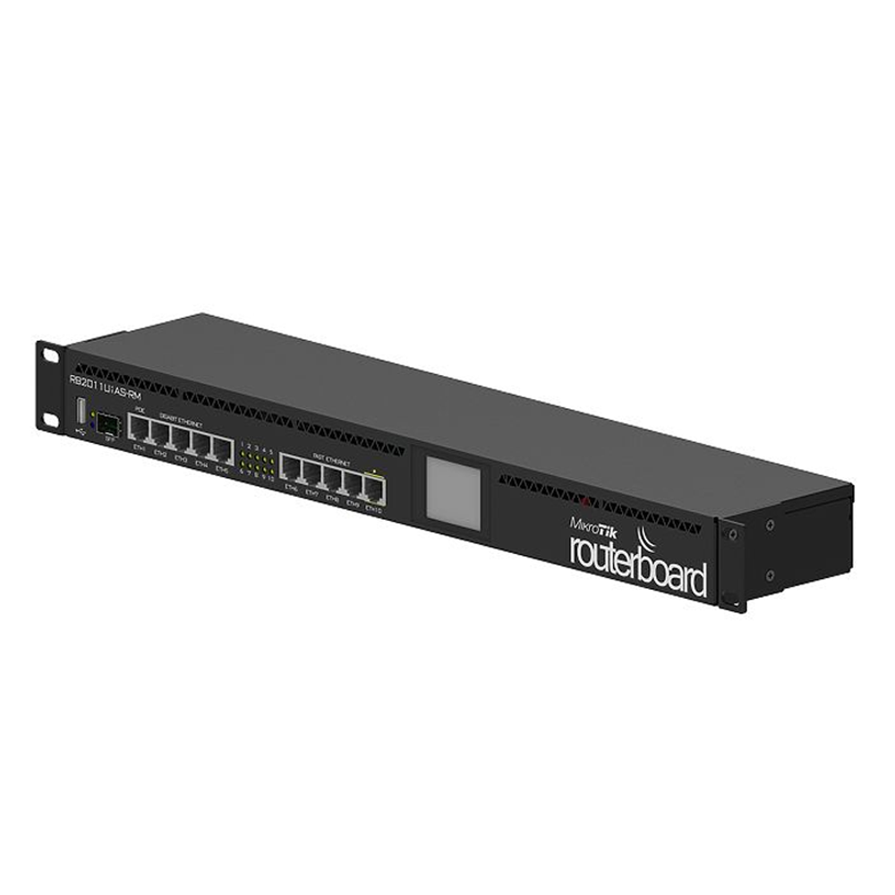 RB2011UIAS-RM - Roteador Mikrotik Router Board c/ Case
